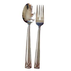 Cambridge Crossroad Sand 1 Oval Soup Spoon + 1 Salad Fork
